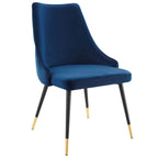 Modway Adorn Tufted Performance Velvet Accent, Dining Side Chair - Set Of 2, Navy