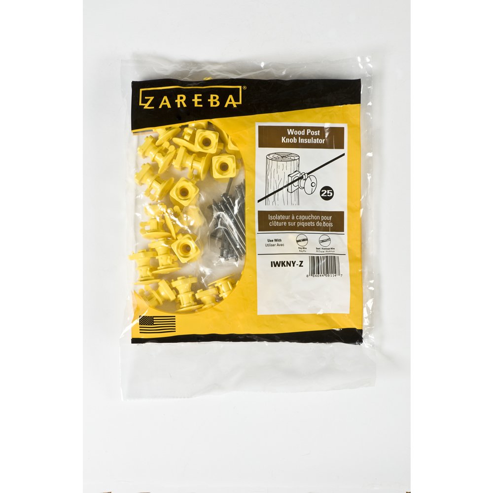 Zareba Iwkny-Z Economy Insulator With Double-Headed Nail, 25 Per Bag