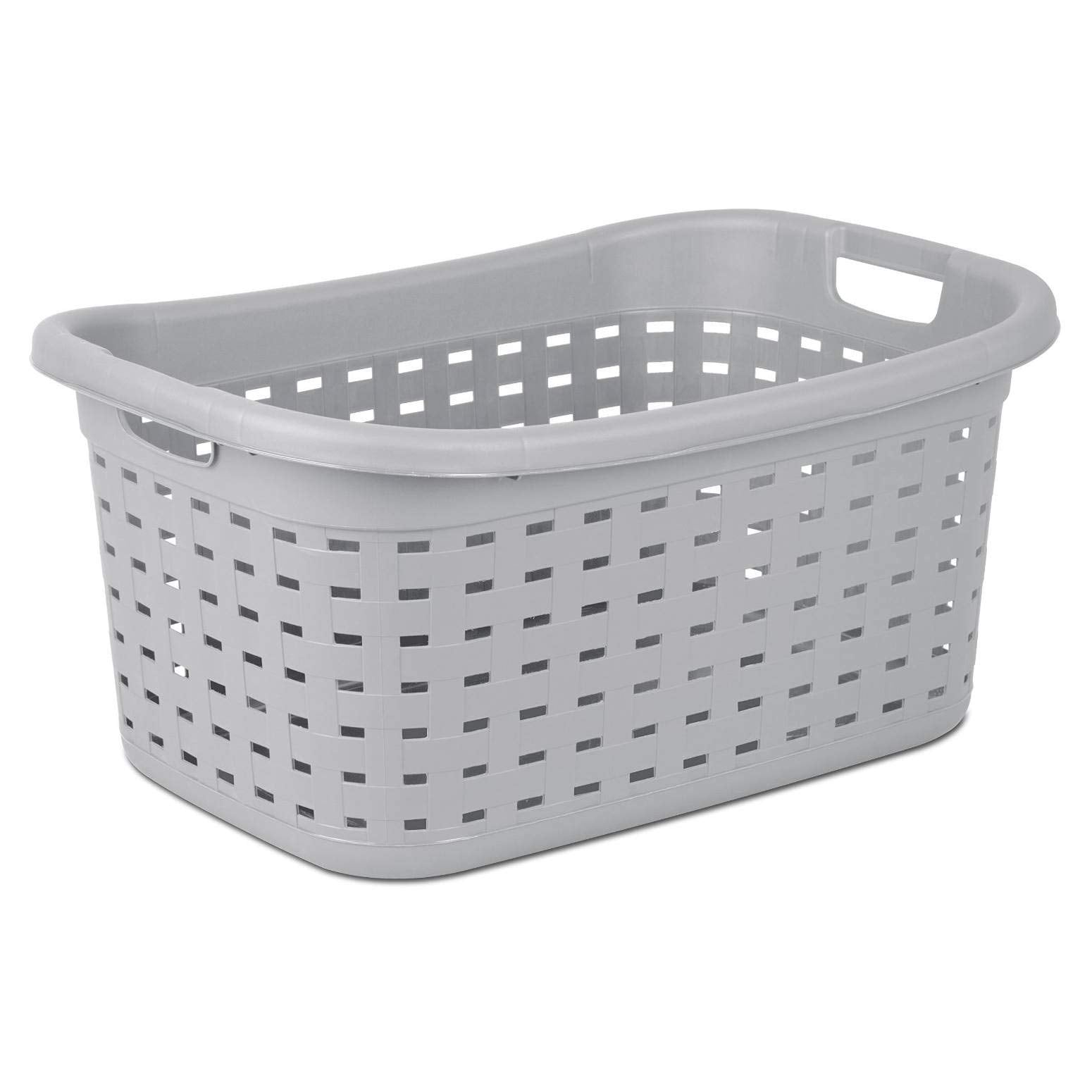 STERILITE 12756A06 Cement Color Weave Laundry Basket, 26