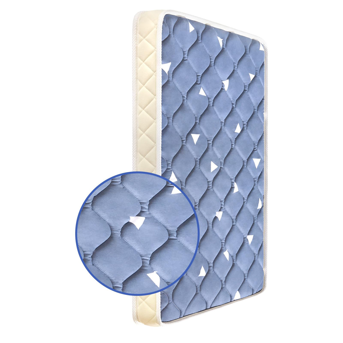 Premium Foam 4' Mini Crib Mattress 38' X 24', Thickened Design, 3D Wrapped Edge - Comfortable And Firm, Soft Microfiber Fabri