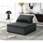 Lilola Home Anna Black Velvet Armless Lounge Chair