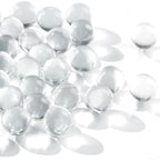 DomeStar 1LB Glass Marbles Bulk, Round Glass Marbles 0.63 Inch Vase Fillers Clear Glass Beads for Marble Runs Home Decor