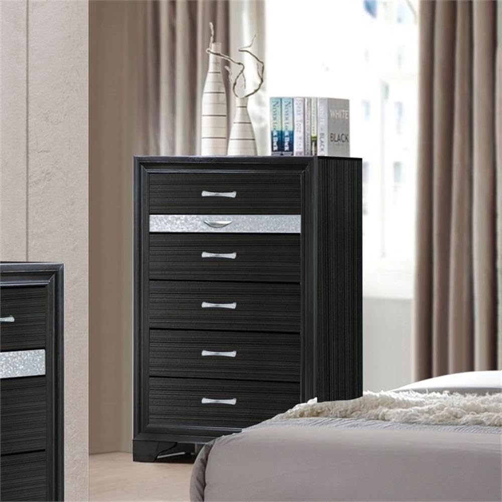 Acme Naima 6 Drawers Chest in Black