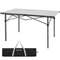 KingCamp KC2133_Black/Silver-USVC1 Portable Stable Table for Outdoor Picnic, Camping, Barbecue and Backyard Party, 4-6 Person, 5