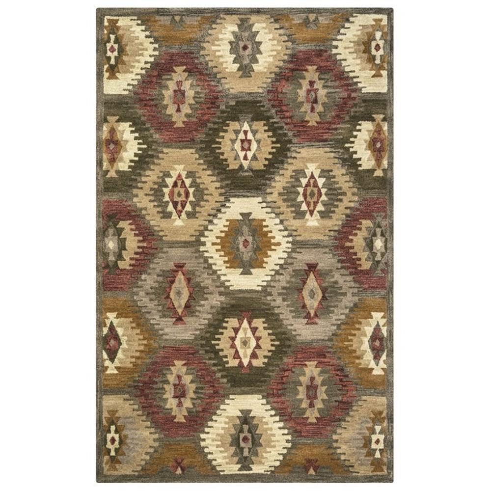 Rizzy Home Alora Decor Ryder 5' X 8' Tribal Multi/Tan/Khaki/Olive Green Area Rug