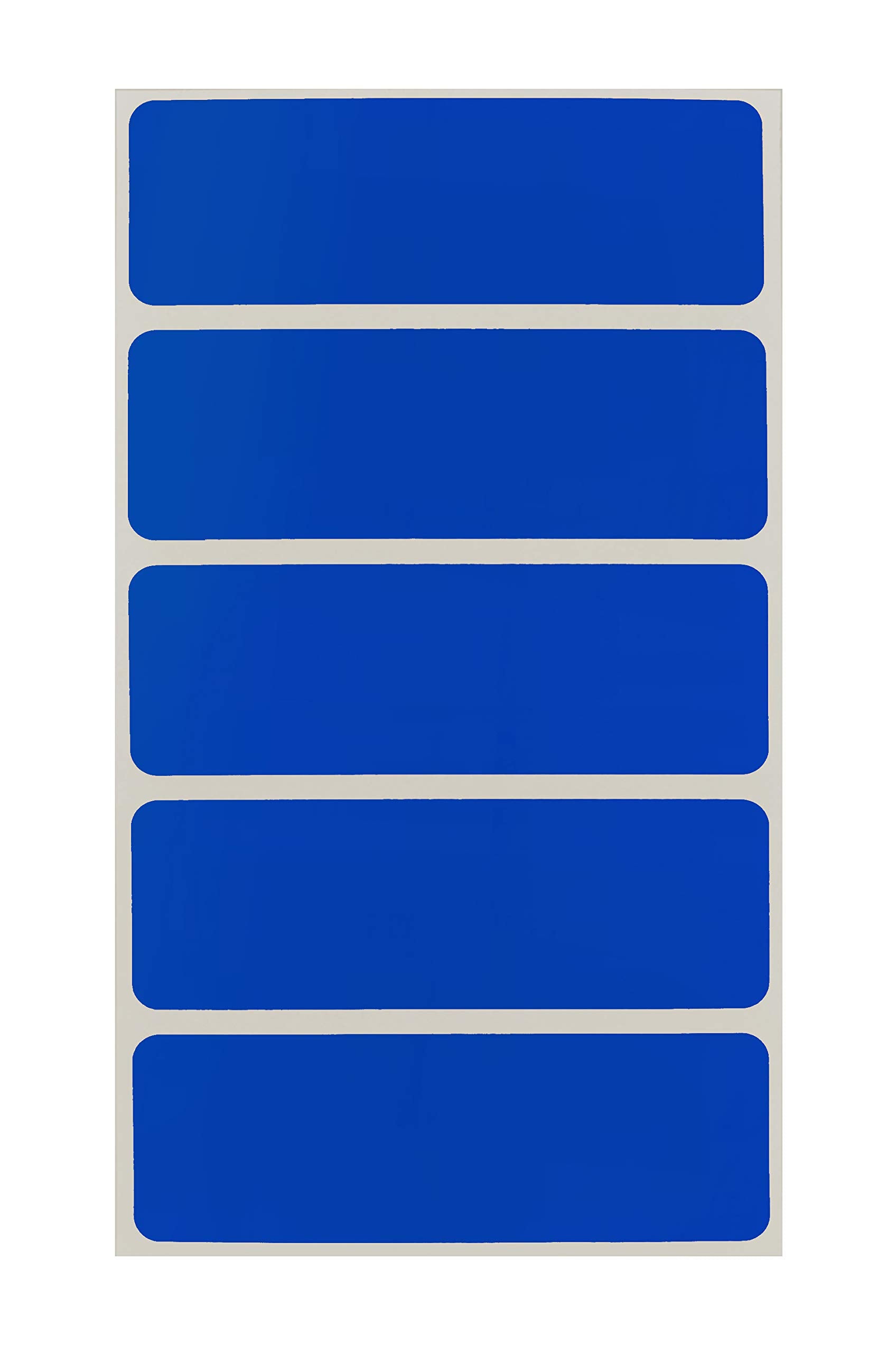 Chromalabel 1 X 3 Inch Permanent Color Code Rectangle Labels, 150 Stickers Per Pack, Dark Blue