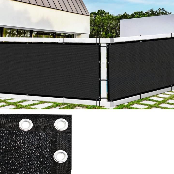15-Ft. Deck And Fence Privacy Screens - Solid Black