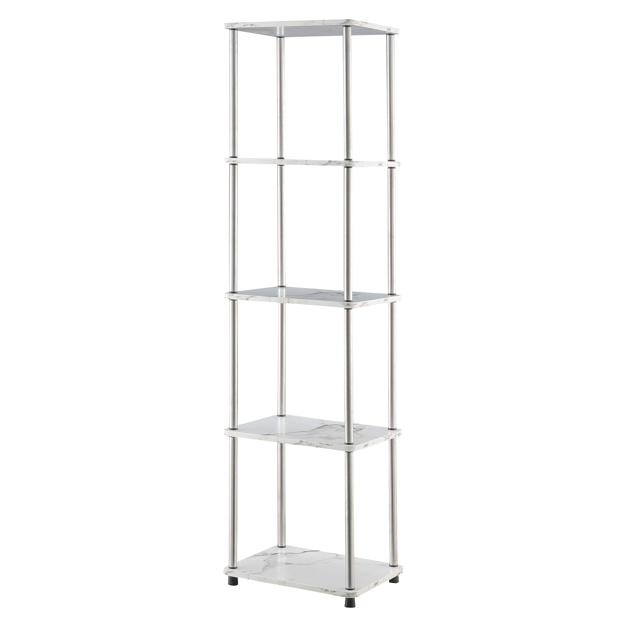 Convenience Concepts Designs2Go No Tools 5 Tier Tower, Pink/Chrome