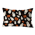 Halloween Pillow Covers 20X20 Inch Ghost Pumpkins Linen Pillowcase Holiday Farmhouse Throw Pillows Indoor Outdoor Couch Cushion