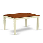 East West Furniture WEAN5-BMK-W 5 Piece Dining Room Furniture Set Includes a Rectangle Kitchen Table with Butterfly Leaf and 4 Dining Chairs, 42x60 Inch, Buttermilk & Cherry