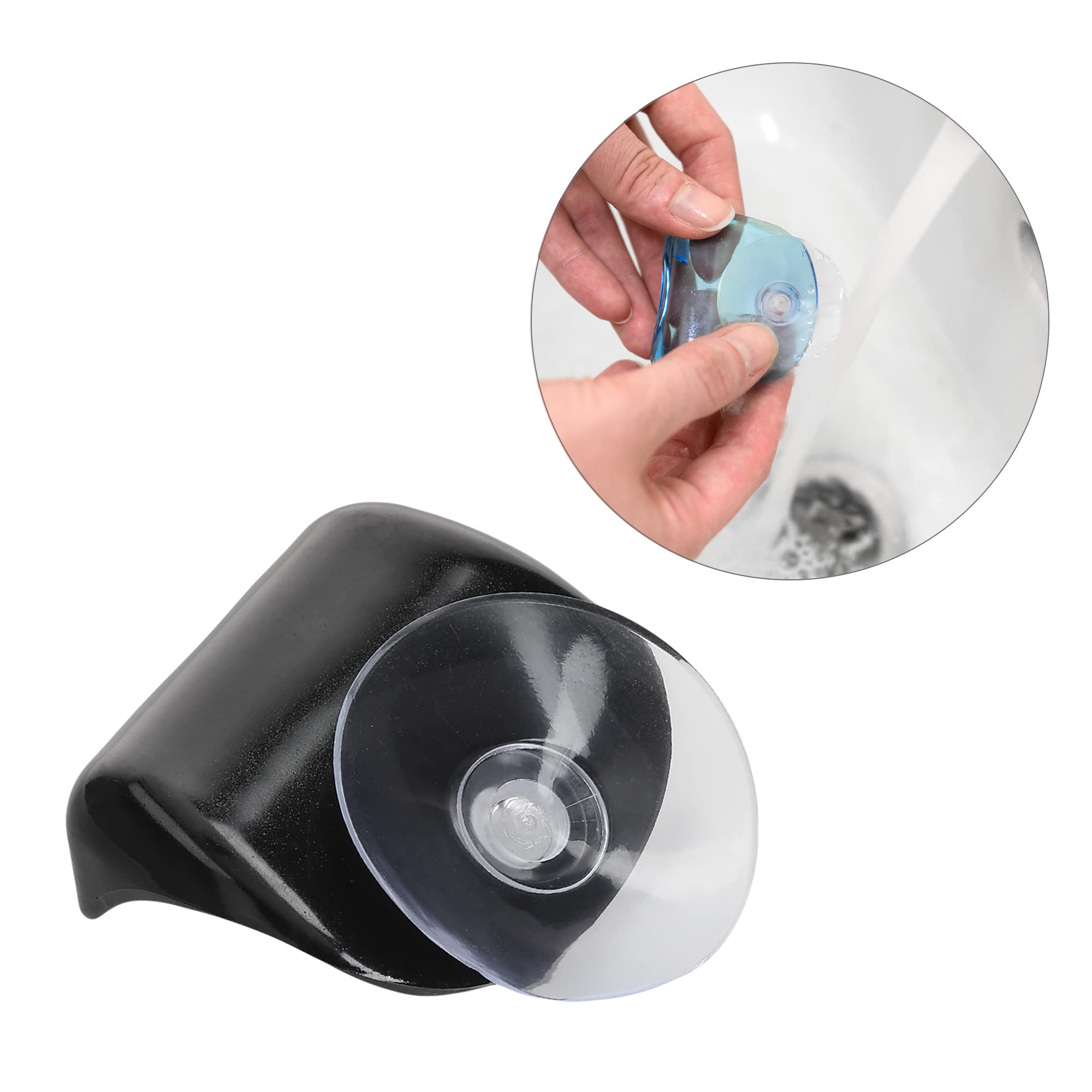 Kwmobile 2X Razor Holder With Suction Cup - Self-Adhesive Shaver Wall Mount - Bathroom Organizer For Glass And Tiles - Black