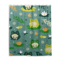 WELLDAY Cute Frogs Shower Curtain Bathroom Decor Waterproof Fabric Shower Curtains with Hooks 60x72 Inch