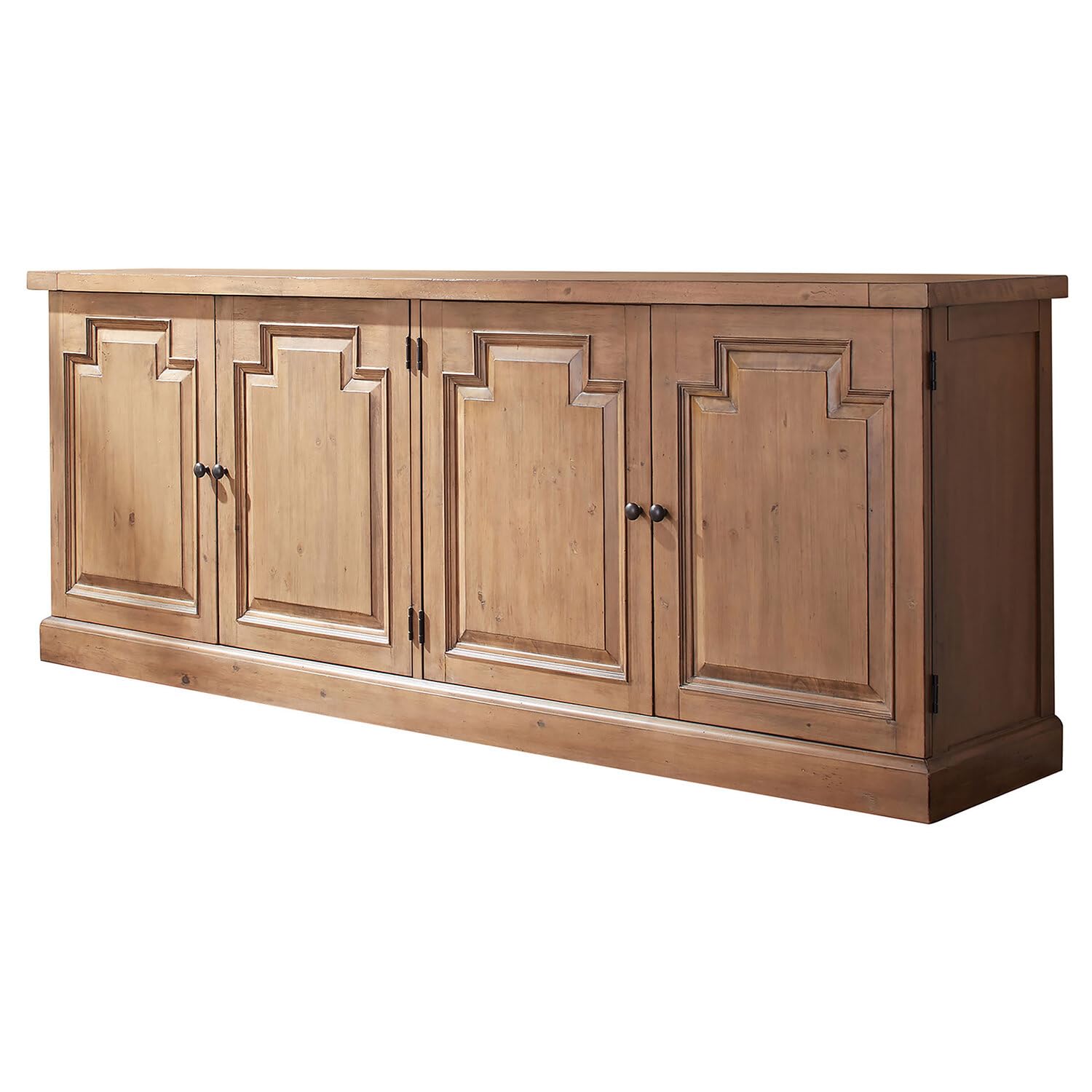 Donny Osmond Home Florence Server with Raised Panels and Nested Drawers, Rustic Smoke