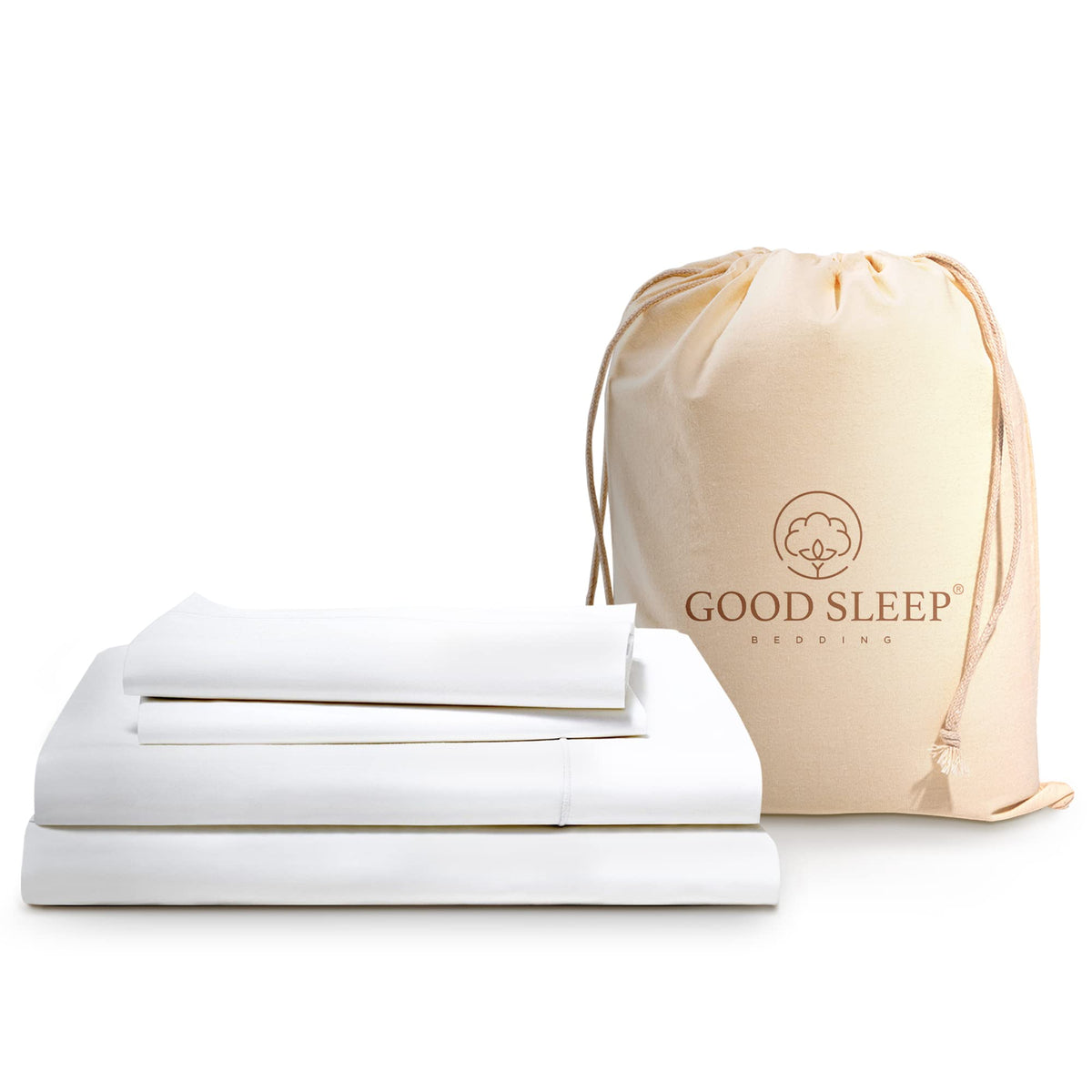 4 Pc White King Size Sheets Set For King Mattress, 1000 Tc Egyptian Cotton Bed Sheets For King Size Bed, 16 Inch Deep Pocket Kin