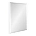 Kate and Laurel Rhodes Modern Decorative Rectangle Wall Mirror, 18.75 x 24.75, White, Contemporary Wall Decor