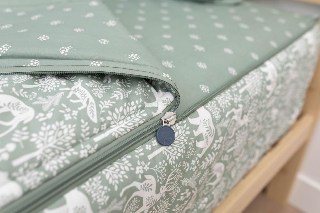 Beddy'S Fantasy Woodland Girls Durable Zipper Bedding, Bed In A Bag, Green Sheets & Comforter With Animal & Woods Design, Includ
