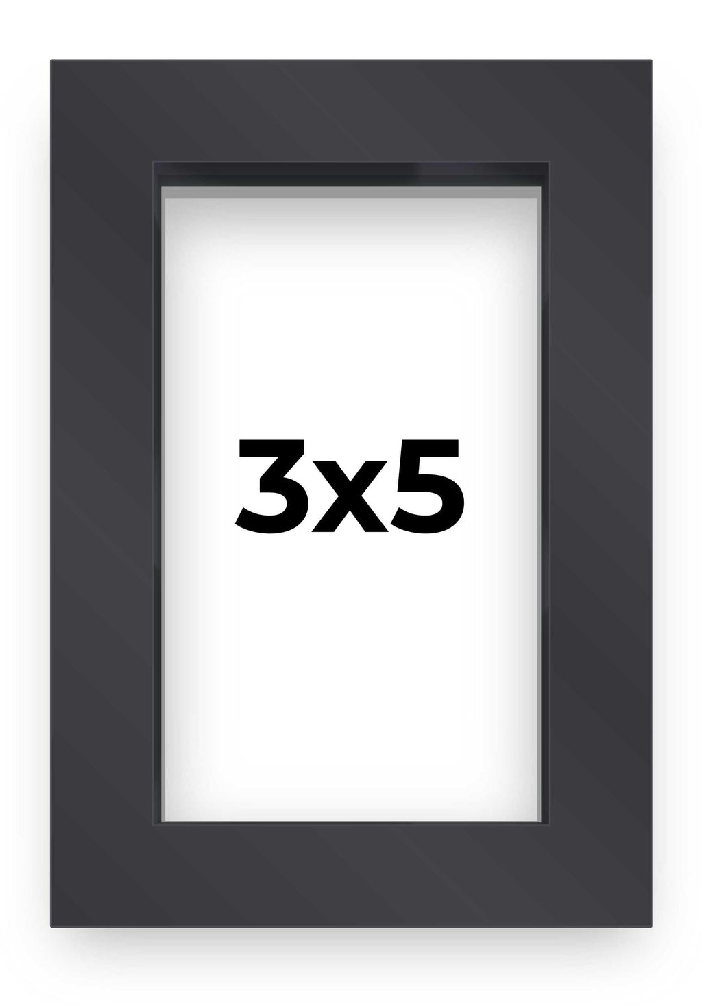 3x5 Shadow Box Display Frame Matte Black Finish | 1'' Depth of Usable Space| Interior Size 3x5 or 5x3 in| UV Resistant Acrylic, 