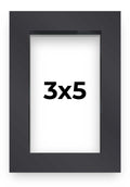 3x5 Shadow Box Display Frame Matte Black Finish | 1'' Depth of Usable Space| Interior Size 3x5 or 5x3 in| UV Resistant Acrylic, 
