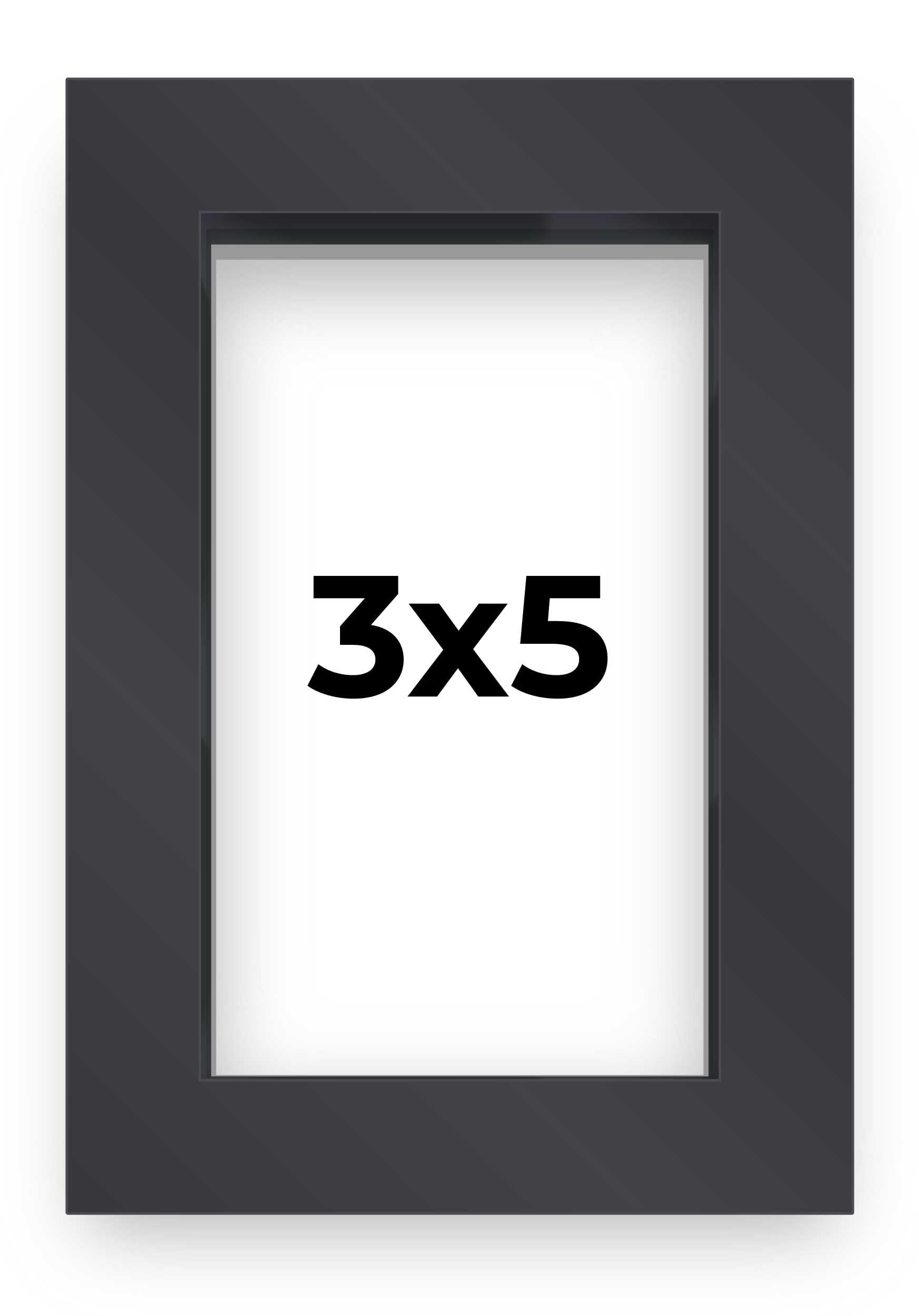 3x5 Shadow Box Display Frame Matte Black Finish | 1'' Depth of Usable Space| Interior Size 3x5 or 5x3 in| UV Resistant Acrylic, 