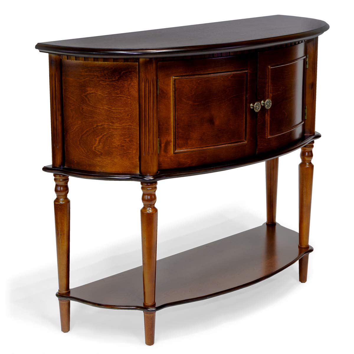 All Things Cedar Classic Accents HR150 Door Display Cabinet | Elegant Cherry Wood Cabinet | Living Room Storage Furniture | Hutch Cabinet with Storage & Space for Collectibles & Decor (38x15x31.5)