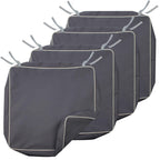 Porch Shield Outdoor Cushion Slipcovers Patio Chair Seat Cushion Covers Set 4 Waterproof Fade Resistant 23 X 23 X 4 Inch, Dark G