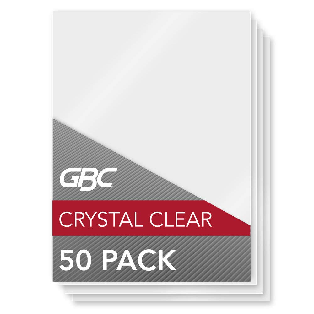 Gbc Laminating Sheets, Thermal Laminating Pouches Menu Size, 10Mil, Heatseal Crystal Clear, 50 Pack (3200419)