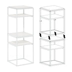 Furinno Moretti Modern Lifestyle Stackable Shelf, 2-Tier, Solid White/White