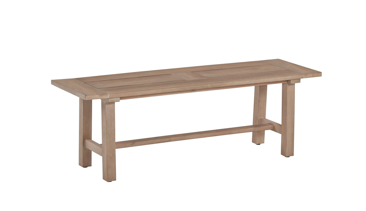 Best Quality Furniture D1007 Outdoor Dining Bench, Light Oak