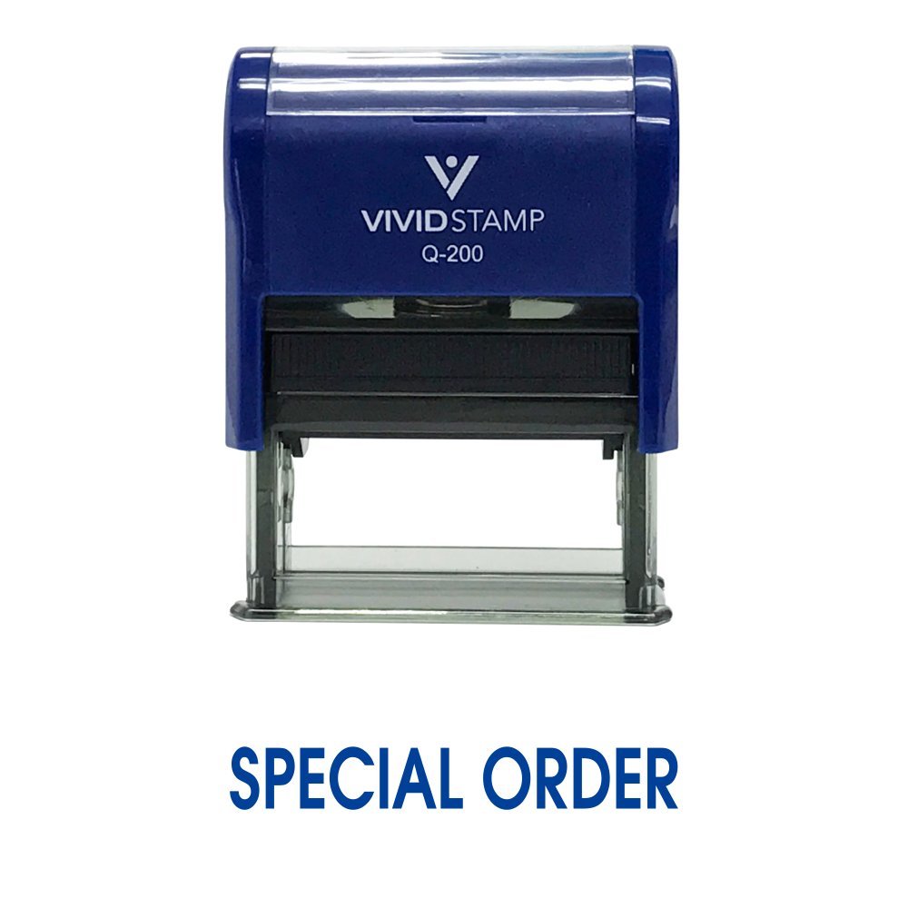 Special Order Self Inking Rubber Stamp (Red Ink) - Large