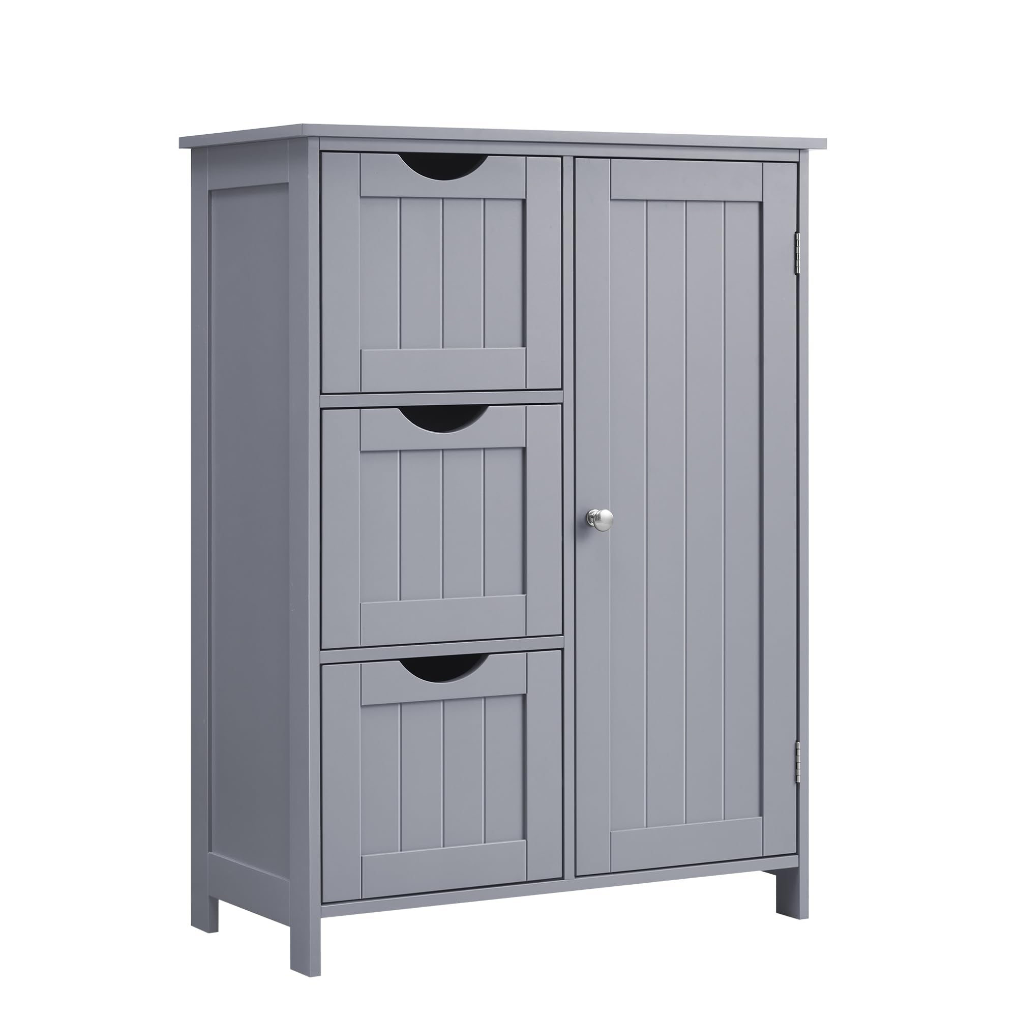 Vasagle Bathroom Floor Storage Cabinet, Bathroom Storage Unit With 3 Drawers, 1 Adjustable Shelf, Bathroom Cabinet Freestanding, 11.8 X 23.6 X 31.5 Inches, Dove Gray Ubbc049G02