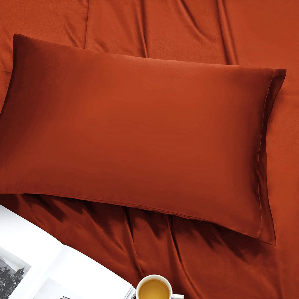 Ersmak Satin Pillowcase Queen Set Of 4, 20'' X 30'' Ultra Soft & Silky Satin Pillow Cases For Hair And Skin, Wrinkle Fade Resist