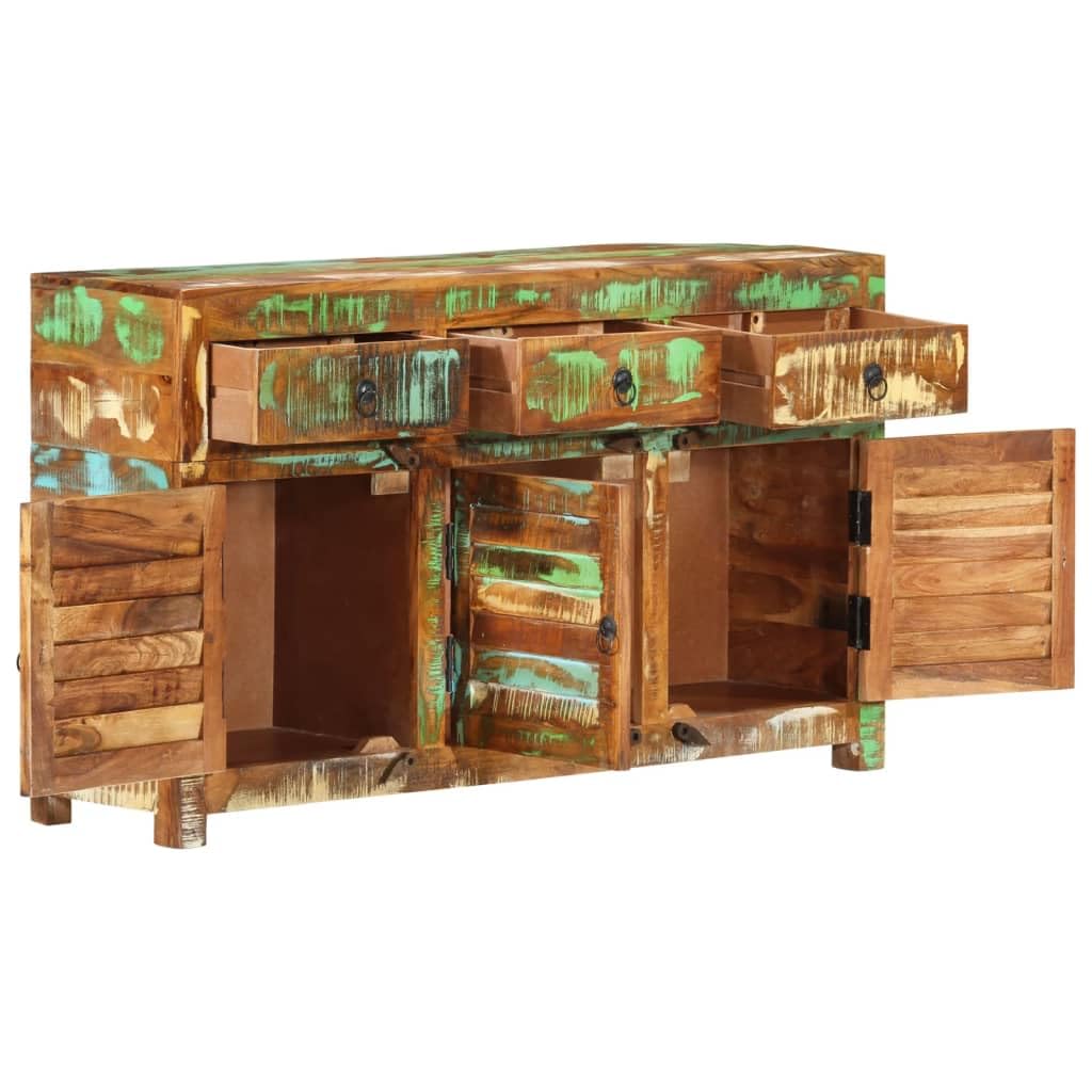 vidaXL Rustic Charm Sideboard Handmade from Solid Reclaimed Wood with Ample Storage and Display Space