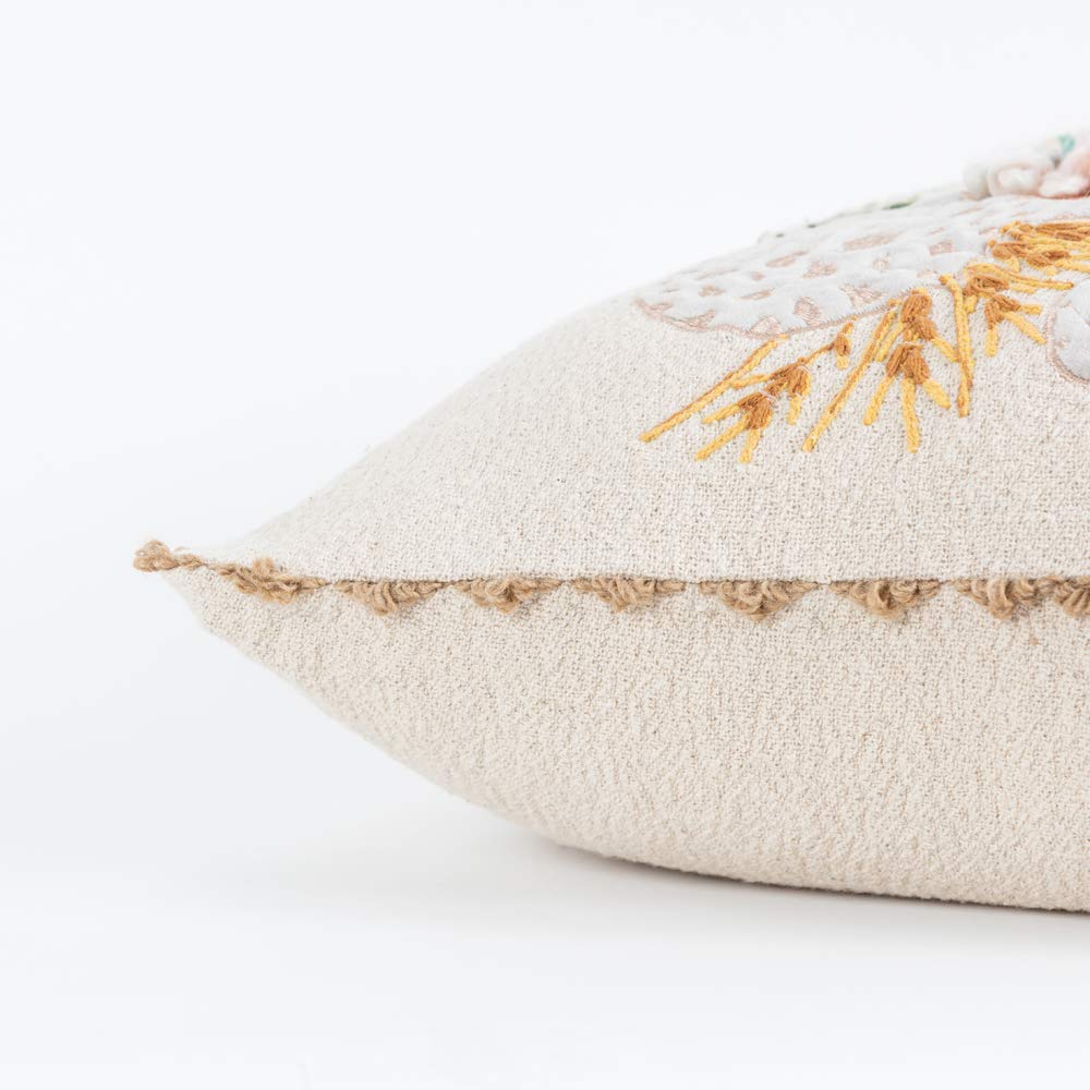 Rizzy Home Gourds 20" x 20" Textured Cotton Pillow Cover in Multi-Color