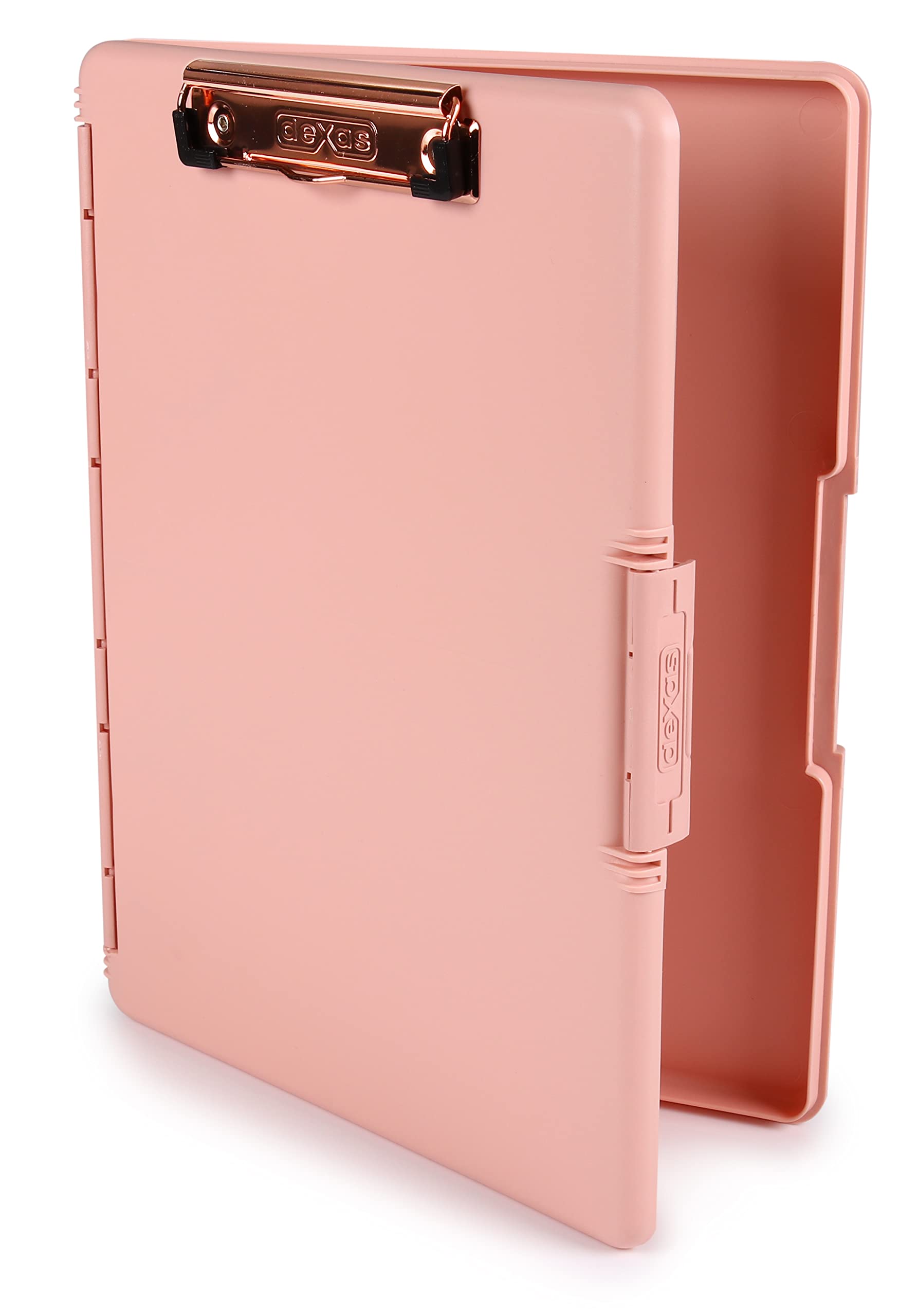 Dexas Slimcase 2 Storage Clipboard With Side Opening, Blush Pink With Rose Gold Clip, Office Supplies Clipboards To Carry And St