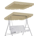 Benefitusa Canopy Only Patio Outdoor 77'X43' Swing Canopy Replacement Porch Top Cover Seat Furniture (Beige)