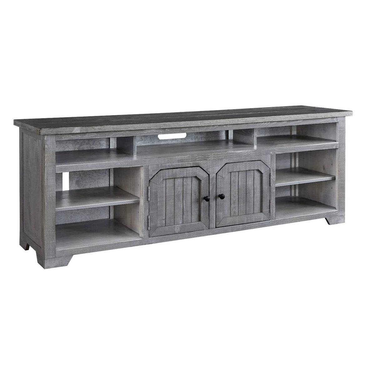 Progressive Furniture Elmhurst 80 Inch TV Entertainment Console, Dark Cloud Gray