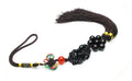 Feng Shui Black Obsidian Pi Yao Pi Xiu Car Wall Charm Hanging Tassel Ornament for Wealth Luck