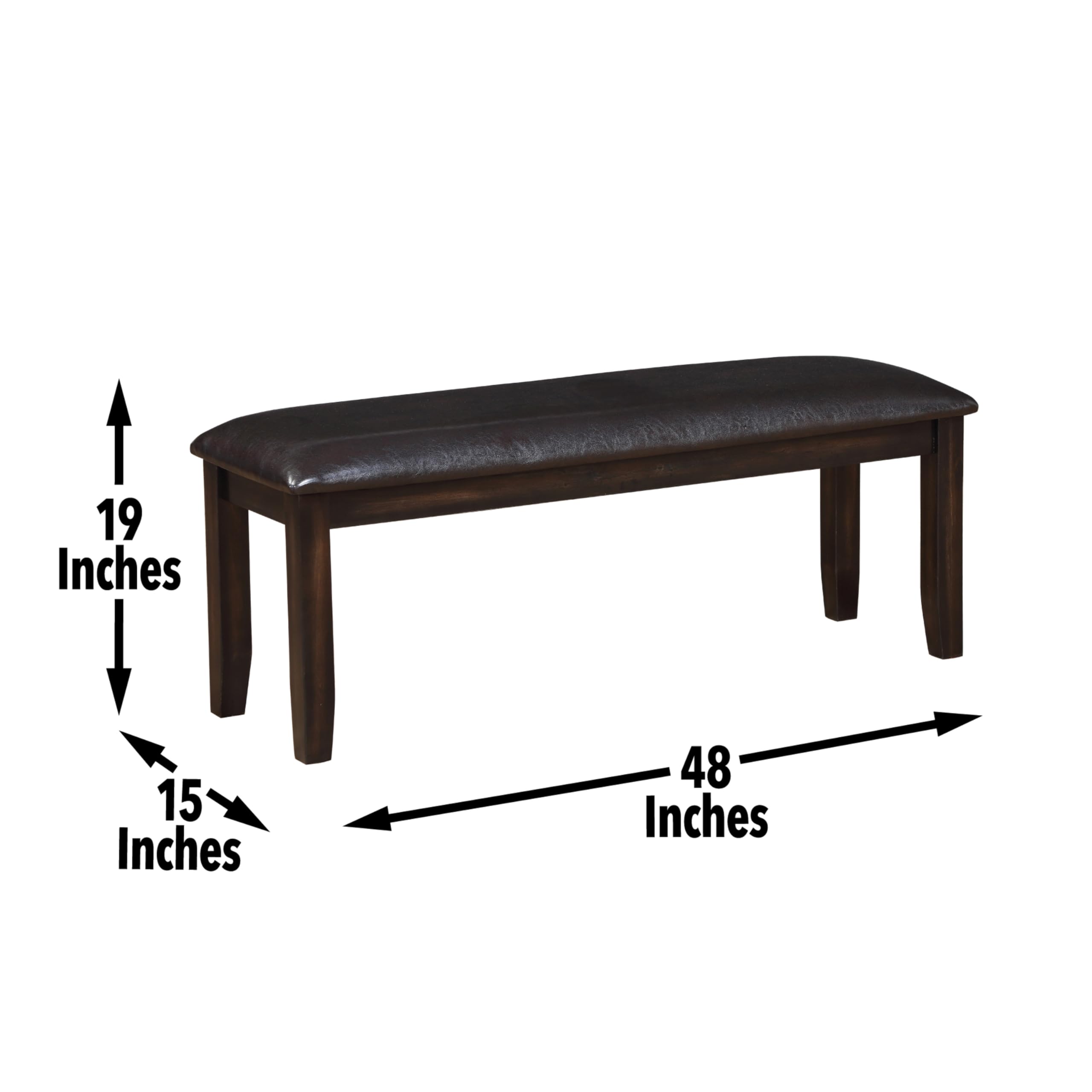 Steve Silver Ally Bench Antique Charcoal