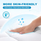 Cal King Mattress Pad Cover Cooling Mattress Topper Pillow Top With Down Alternative Fill (8-21   Fitted Deep Pocket California