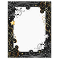 Silver And Gold Spirals Letter Papers-25 Sheets Computer Printer Stationery For New Years Celebrations, Formal Parties, Announce