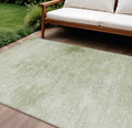 8 X 10 Sage And Ivory Floral Medallion Washable Indoor Outdoor Area Rug