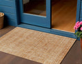 3 X 5 Coral And Peach Abstract Washable Indoor Outdoor Area Rug