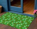 3 X 5 Green White And Red Ho Ho Ho Washable Indoor Outdoor Area Rug