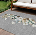 8 X 10 Gray Beige Ivory And Taupe Presents Washable Indoor Outdoor Area Rug