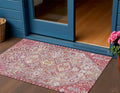 3 X 5 Brown And Wheat Aztec Washable Indoor Outdoor Area Rug