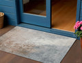 3 X 5 Rust And Gray Abstract Washable Indoor Outdoor Area Rug