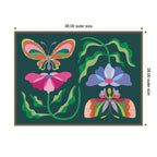 Floral Butterflies by Rachel Lee Framed Canvas Wall Art Print