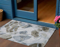 3 X 5 Sky Blue And Taupe Abstract Washable Indoor Outdoor Area Rug