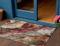 3 X 5 Khaki And Blush Floral Washable Indoor Outdoor Area Rug