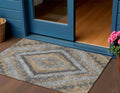 3 X 5 Khaki And Gray Aztec Washable Indoor Outdoor Area Rug